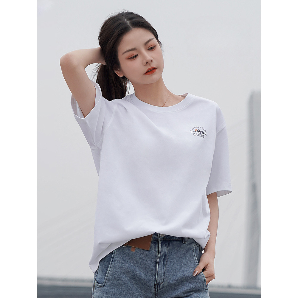 Ảnh Áo thun nam lạc đà Cotton mùa hè ngoài trời cổ tròn ngắn tay nửa tay dành cho nữ 1