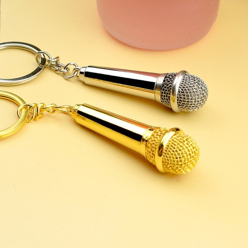 Wellb Thu Nhỏ Micro Móc Khóa Mô Phỏng Mic Hình Móc Khóa Người Yêu Âm Nhạc s