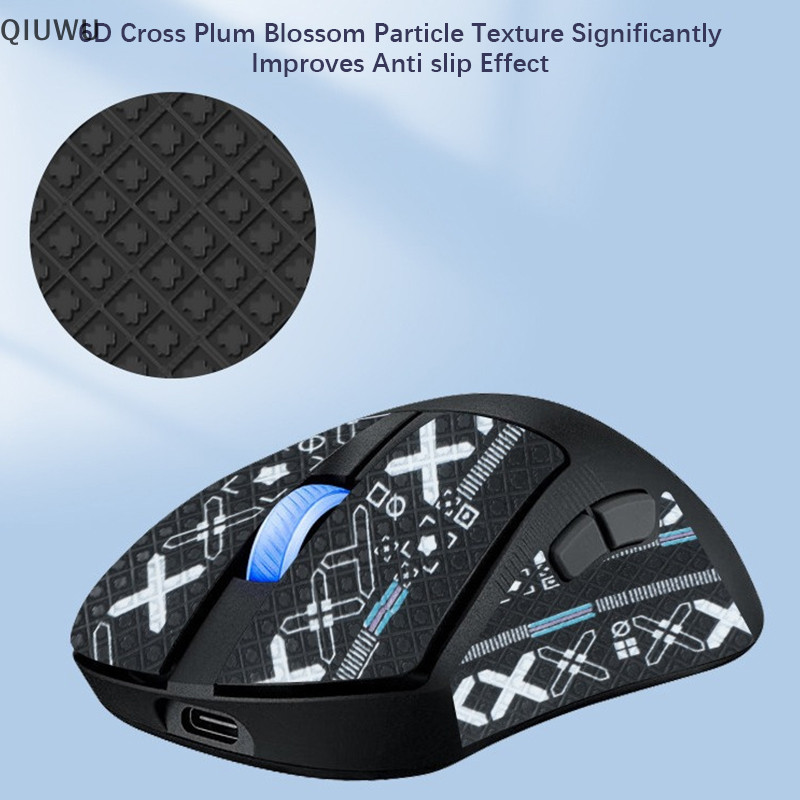 Qiuwu Chuột Grip Tape Sticker Chống Trượt Hút Mồ Hôi Cho ROG Keris 2 / 2 Ace Chuột Chơi Game Không Dây Chống Trơn Trượt Miếng Dán Game Thủ Phụ Kiện.