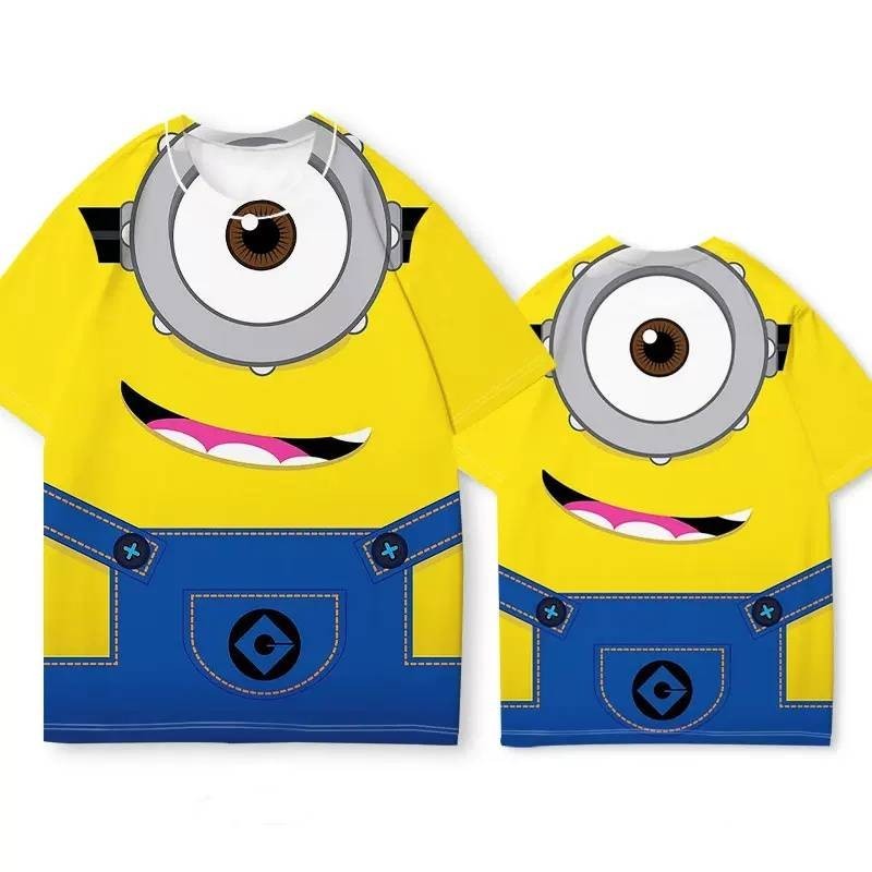 Áo thun Minion Despicable Me 4 dành cho trẻ em, tay ngắn, thoáng mát suốt mùa hè