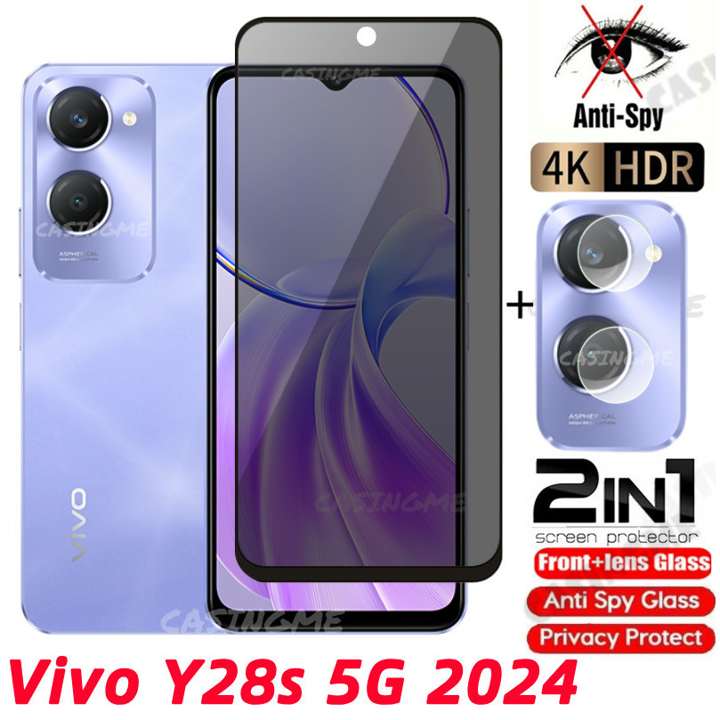 Vivo Y28s 5G 2024 Kính Cường Lực Riêng Chống Gián Điệp Full Cover Bảo Vệ Màn Hình Chống Peek Phim Riêng Tư Cho Vivo Y28s Y28 Y18 VivoY28S S Y11d 28S 4G 5G 2024 Phim Riêng Tư Chống Peek