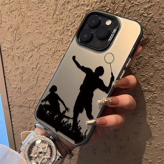Chơi Vỏ Điện Thoại Cầu Lông Thích Hợp Cho Điện Thoại Apple 15promax Mờ Cao Cấp Sáng Tạo 14pro Đơn Giản 13 Vỏ Điện Thoại Chống Sốc X