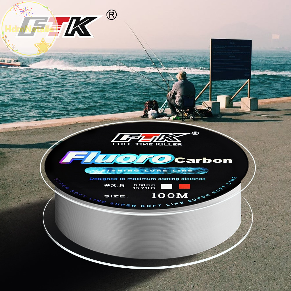 Hdmnatalie 100M Fluorocarbon Coag Dây Câu 4.136LB-34.32LB Sợi Carbon Đơn VN
