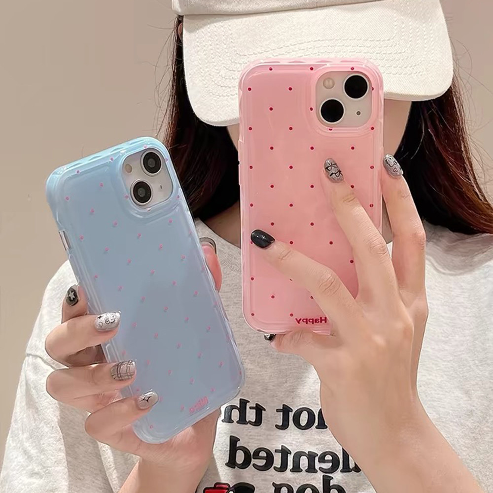Ốp Điện Thoại Kẹo Chấm Cho iPhone 17ProMax 16Pro 15 14 13 12 Pro Max Bảo Vệ Toàn Diện Chống Sốc Hai Lớp Bảo Vệ Acrylic