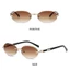 TOPTOOLCX Punk Shades, Kính râm khung hình bầu dục bảo vệ UV400 không khung, Kính mắt Y2K phong cách đường phố cổ điển dành cho nữ