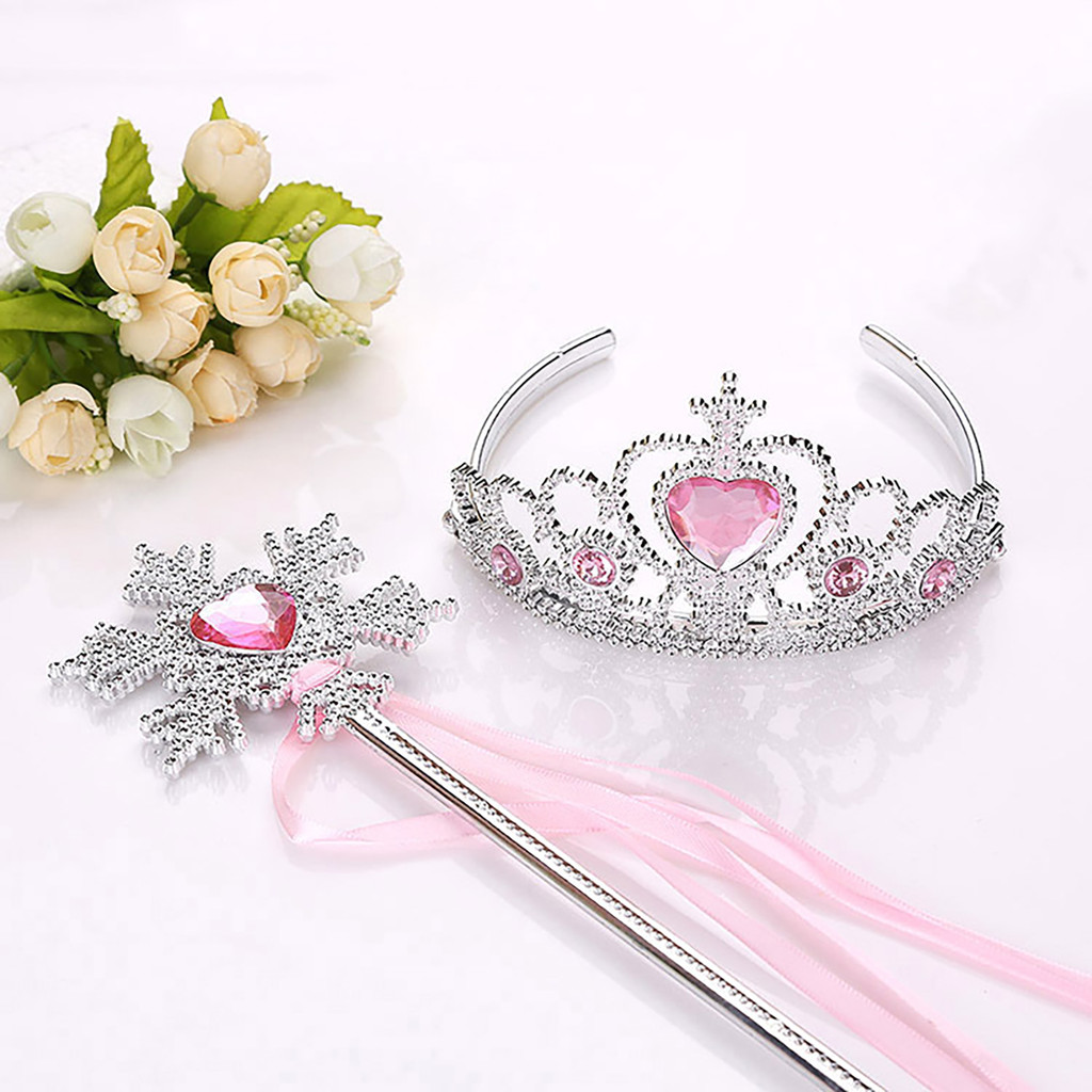 Bộ vương miện cây đũa phép cho bé gái Đạo cụ trang phục Fairy Stick Bộ cây đũa phép rỗng