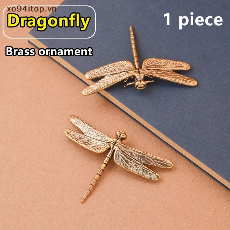 Xoitop 1 Mô Phỏng Đồng Chuồn Chuồn Trang Trí Cổ Côn Trùng Tượng Nhỏ Trang Trí Bàn Làm Việc Thủ Công Trà Thú Cưng Phong Thủy Sưu Tập VN