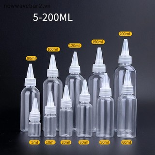 [Mới] Chai nhỏ giọt ép nhựa 10-200ml có vít Mắt trong suốt Chai nhỏ giọt dầu mực lỏng Hộp đựng sắc tố sơn.