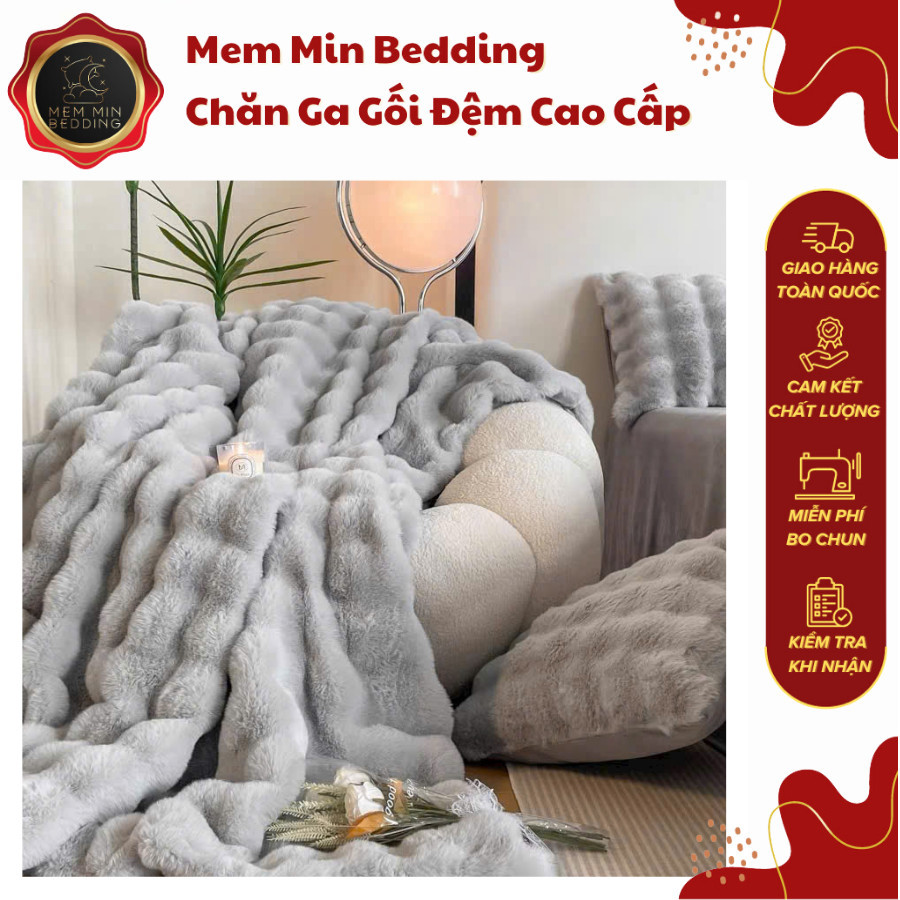 (CH498) Chăn Lông Chồn Với Thiết Kế Đẳng Cấp , Qúy Phái , Sang Trọng , Tinh Tế - Memminbedding Luxury