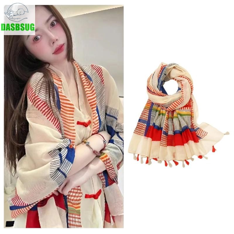 Khăn trùm đầu hoa DASBSUG Đầy màu sắc và mềm mại Thích hợp cho trang phục hàng ngày Hoạt động ngoài trời