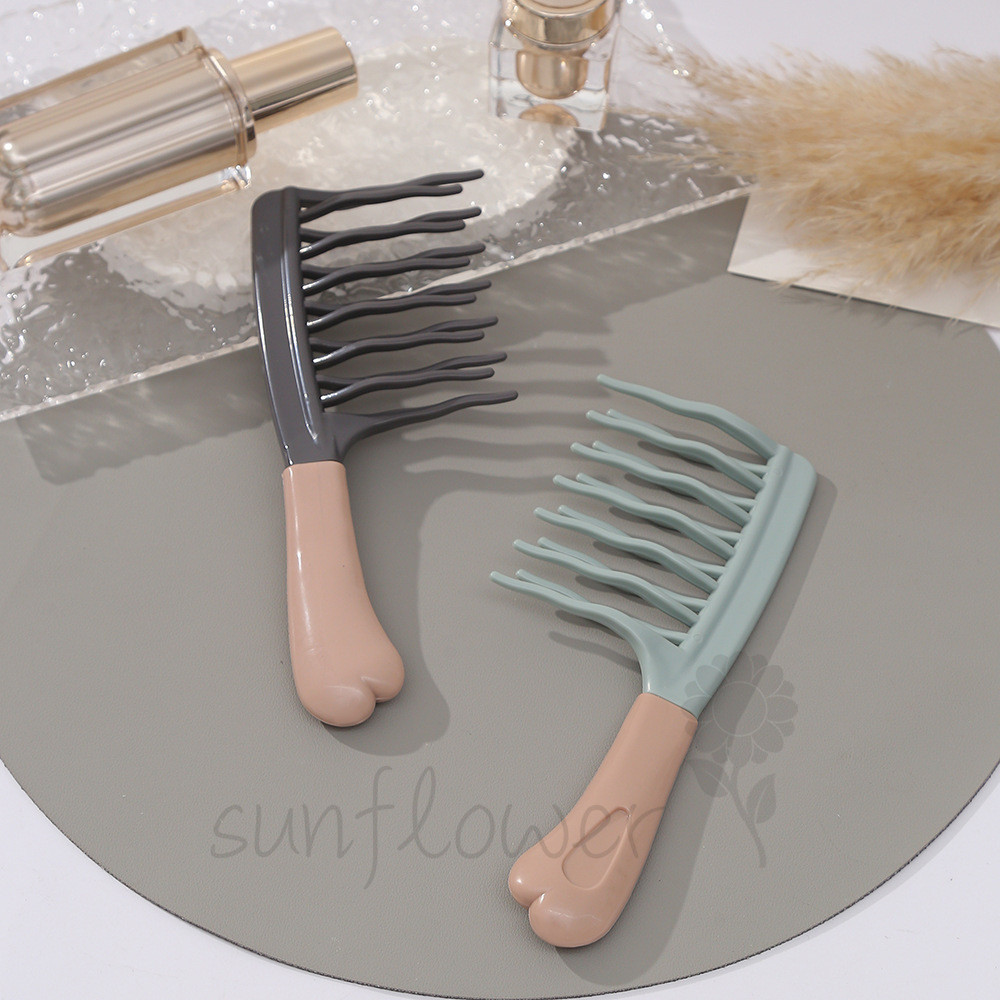 Lược Cong Lớn Da Đầu Massage Lược Nam Oily Lược Xoăn Tạo Kiểu Tóc Lược Thịt Heo Sườn Lược