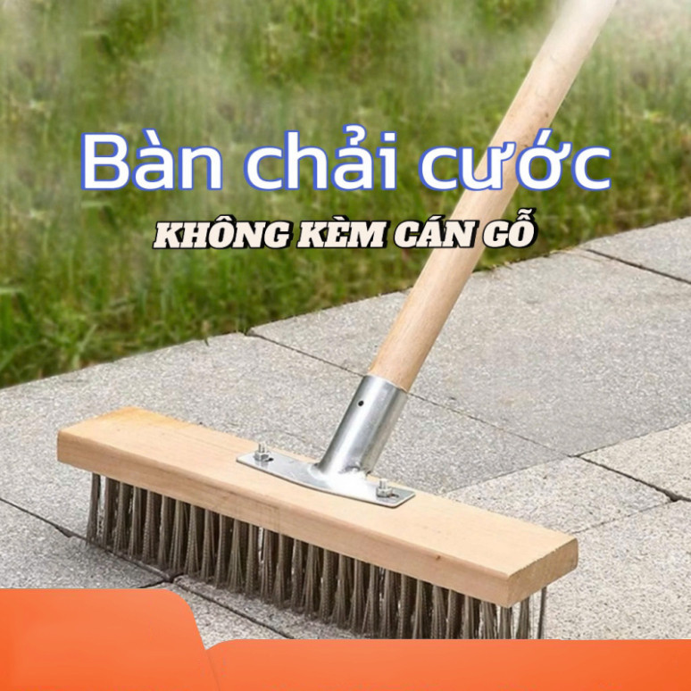 Chổi sắt cầm tay không rỉ chà rửa vệ sinh rong rêu ố vàng nền sân vườn ...
