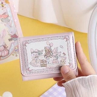 [Gou] Ví nhỏ dễ thương ngắn dành cho nữ Ví đựng tiền xu có khóa từ tính Ví không VN