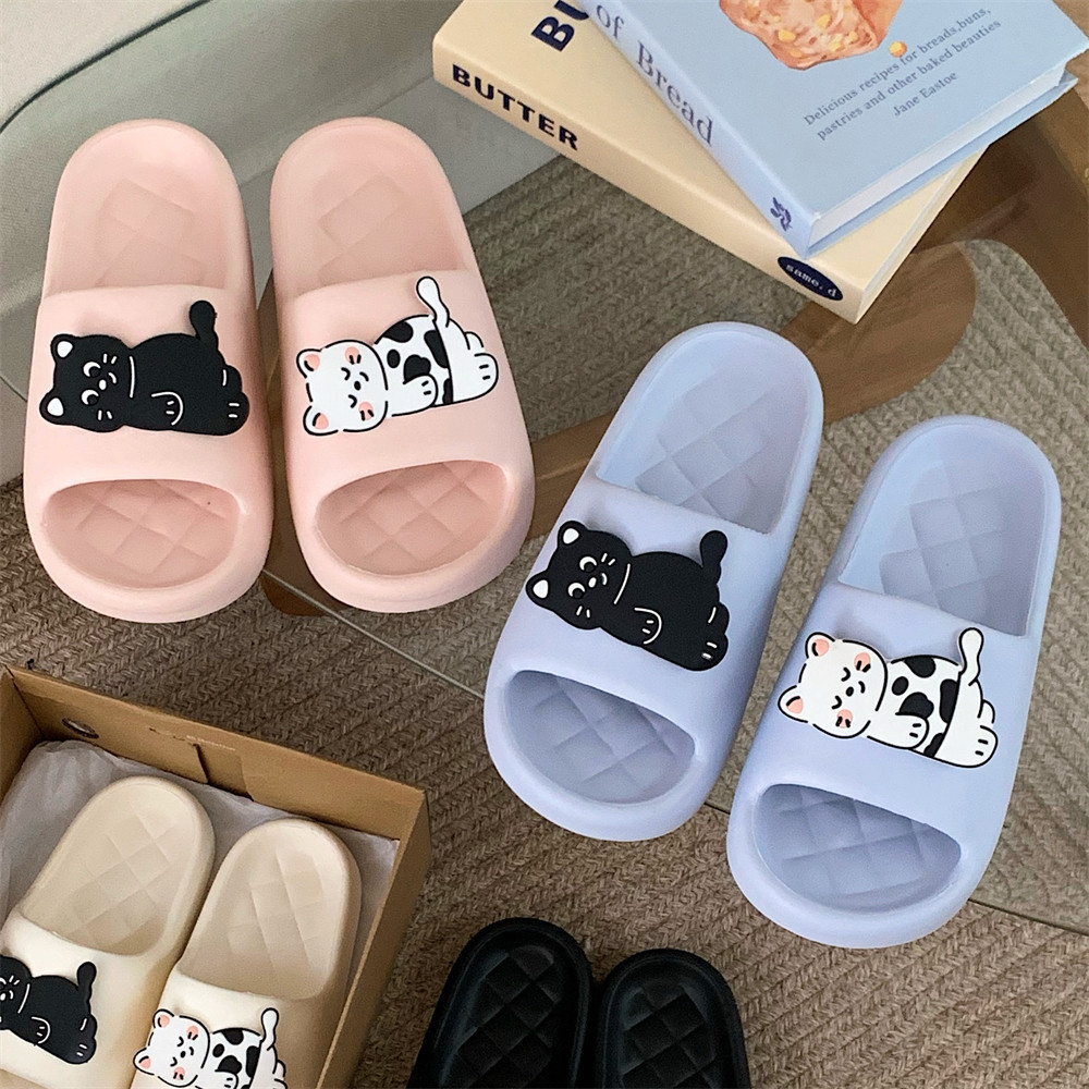 Xixitiao Sandal Nam Nữ Tình Yêu Mèo Con eva Trong Nhà Thoải Mái Đế Mềm Mùa Hè