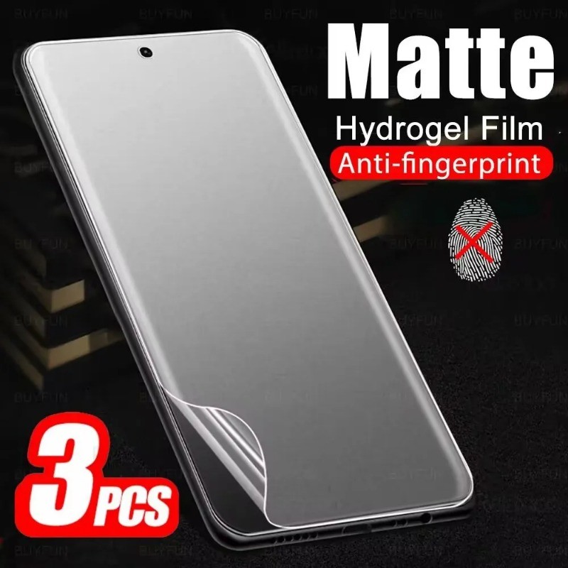 3 Phim Hydrogel mờ siêu mỏng cho Redmi Note 14R 14 13R 13 12T 12S 12R 12 Pro Plus Turbo Speed Discovery 5G 4G Miếng dán bảo vệ màn hình chống trầy xước Edge Fit