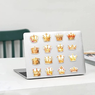 DE 50 tờ Cartoo Crown Sticker Nhãn dán trang trí Decal đáng yêu Nhãn dán máy tính xách tay