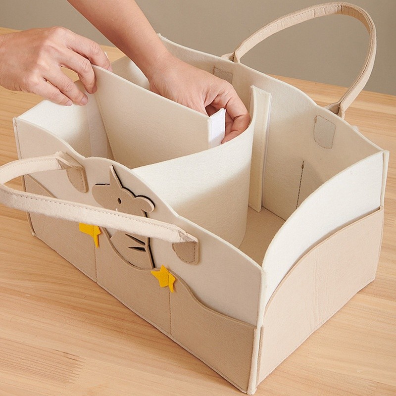 Xách Nữ Cho Mẹ Và Bé Neu Xách Cỡ Lớn Họa Tiết Động Vật Dễ Thương Vải Nỉ Phù Hợp Đi Làm, Đi Học
