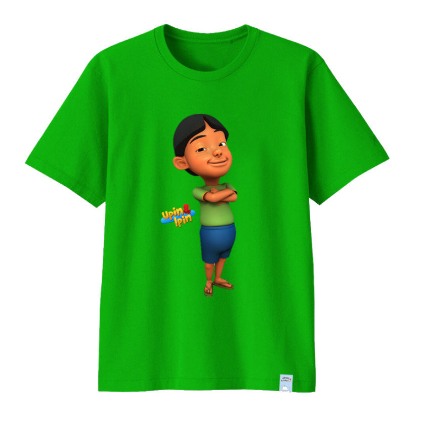 Áo thun trẻ em Upin Ipin in hình nhân vật dễ thương, thời trang & thoải mái cho trang phục hàng ngày của trẻ em