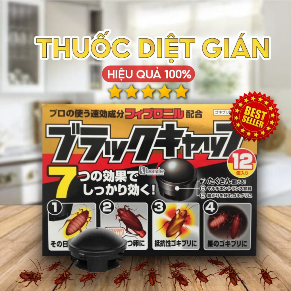 THUỐC DIỆT GIÁN HỘP 6-12 VIÊN CAO CẤP - Bả Diệt Gián Hiệu Quả, Diệt Côn Trùng