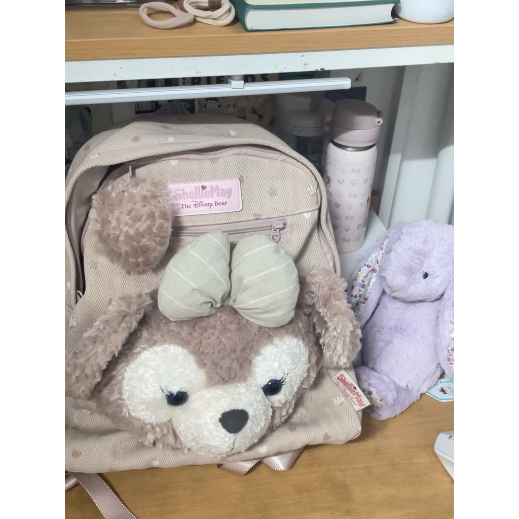 Ba lô nhồi bông dễ thương Sherry Mei với khóa kéo đôi và sức chứa lớn
