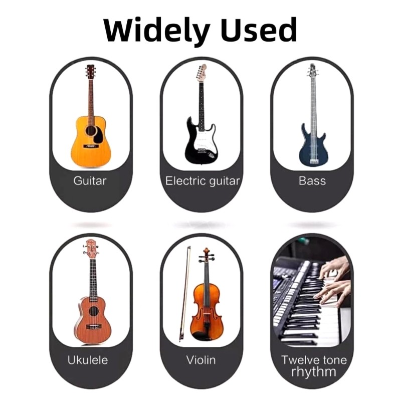 Cinna Digital Metronome Tuner Tone Generator 3 trong 1 Công cụ âm nhạc Điện tử Metronome Guitar Tuner cho Bass Violin Ukule