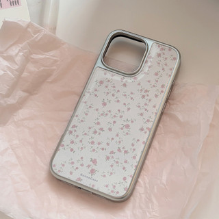 [Sheren] Ốp iPhone hoa hồng hồng thích hợp cho i16 15 14 13 12 11 pro max Vỏ bảo vệ chống sốc