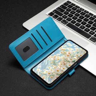Thanh Lịch Hoa Cúc Flip Cover Ốp Lưng Điện Thoại Samsung Galaxy A06 A14 A15 A16 A26 A35 A36 A54 A55 A56 Phong Cách Sách Da PU Ví Đựng Thẻ Dây Đeo