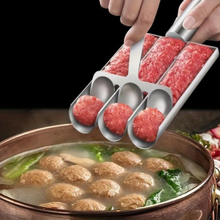 Khuôn Làm Thịt Viên Tròn Đa Năng Inox 304, Thép không gỉ Thịt Viên Muỗng, Bền Bỉ, Dễ Dàng Sử Dụng