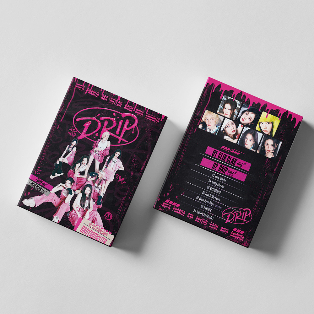 HK1 55 Cái / bộ BABYMONSTER 1ST FULL Album DRIP RAMI Ruka AHYEON thẻ ảnh hai mặt LOMO thẻ KH1