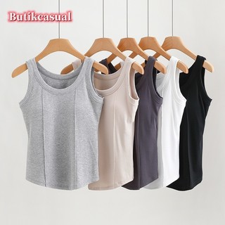 Phụ Nữ Miếng Lót Áo cotton Áo Ngực Không Áo Sơ Mi Nữ Ren Thoải Mái Đồng Bằng Xe Tăng Áo Không Tay Mùa Hè 2024 Áo Cổ Tròn Mỏng Áo Thường Ngày