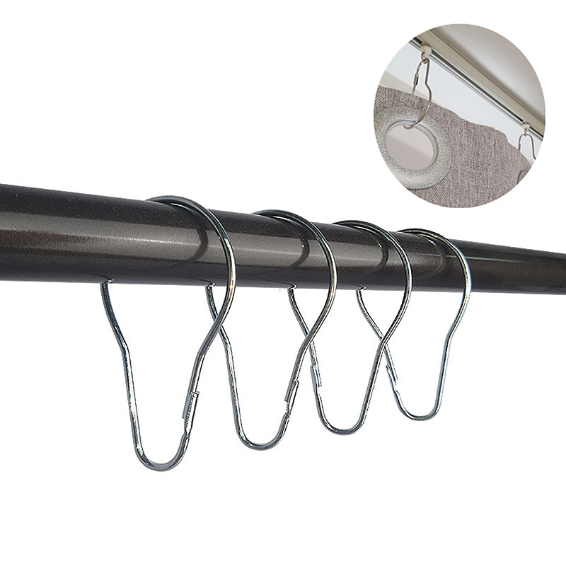 Cminyp 10 / 20 Chiếc Rèm Mở Bầu Nhẫn Carabiner Móc Khóa Kẹp Cửa Sổ Rèm Móc Tắm Rèm Thanh Kẹp Phụ Kiện Vinh Quang