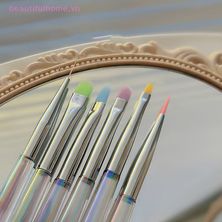 [Beautifulhome] Aurora Nail Art Pen Bàn chải trong suốt Bàn chải mở rộng Uv Gel Vẽ Bút khắc Diy Dụng cụ làm móng tay Bàn chải móng tay [làm đẹp]