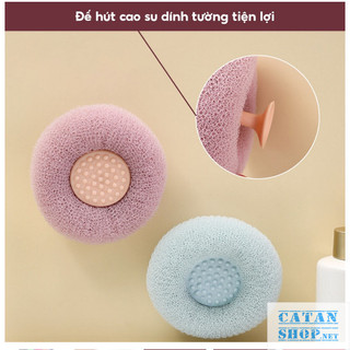 Cục Bông Tắm Massage Gắn Tường, Tẩy Da Chết, Bông Tắm Tròn GD818-BnTam