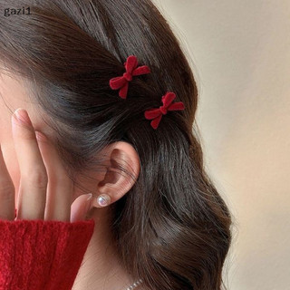 [gazi1] Thanh Lịch Tính Khí Nhung Ngọc Trai Nơ Nơ Kẹp Bên Dành Cho Nữ Bé Gái Mũ Vintage Giáng Sinh Phụ Kiện Tóc Boutique