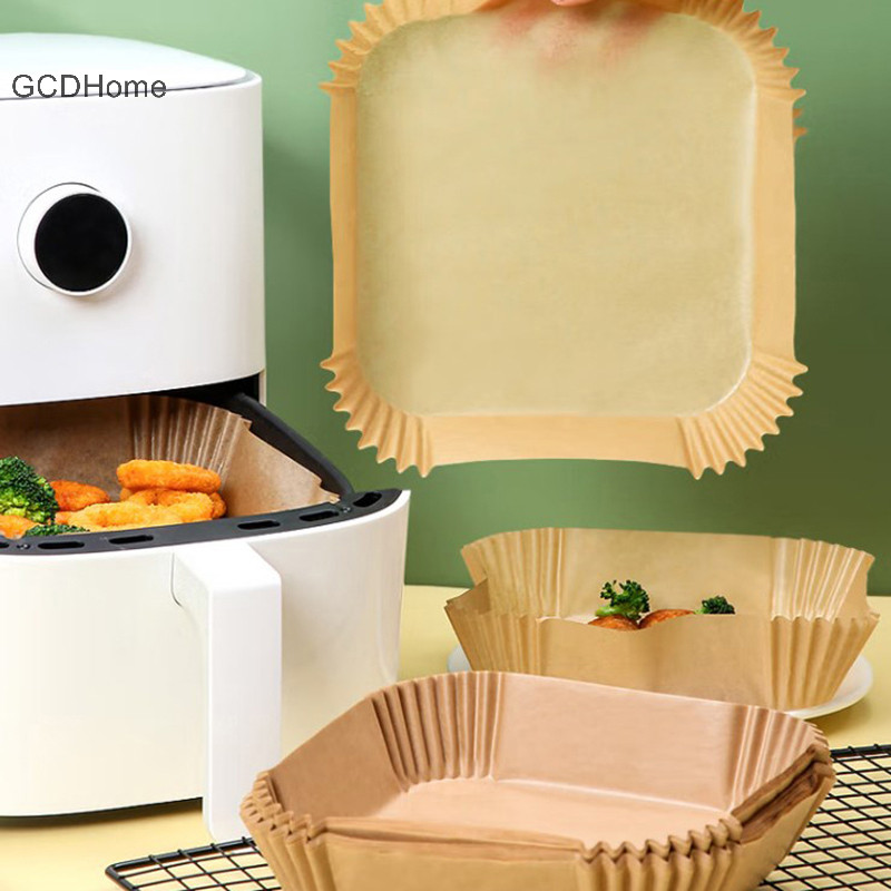Gcdhome Bếp Nồi Chiên Không Khí Giấy Nướng Giấy Hấp Thụ Dầu Nồi Chiên Không Khí Phụ Kiện Xử Lý HOT