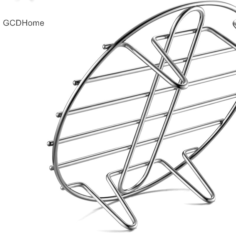 Gcdhome Thép Không Gỉ Nồi Hấp Giá Nấu Nướng Nồi Đứng Airfryer Nướng Phụ Kiện Thực Phẩm Nhà Bếp Hấp Giá Nóng