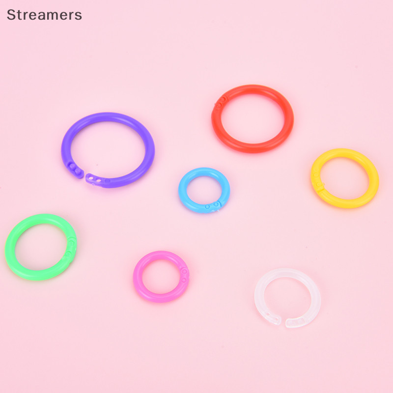 {RUA} 25 Cái Chất Kết Dính Vòng Nhựa DIY Album Lá Rời Sách Vòng Mở Ràng Buộc Cung Cấp Mới