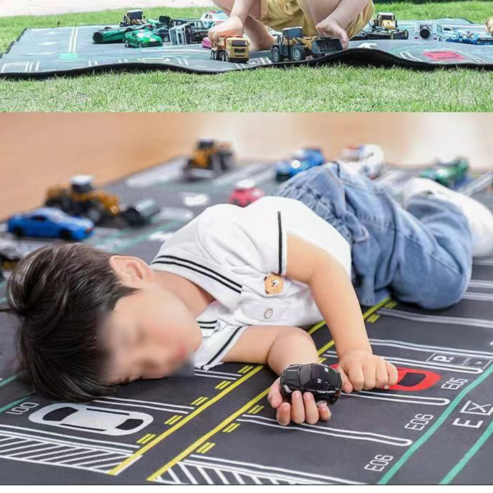 (Hàng có sẵn) Thảm chơi bãi đậu xe Crawl Mat City Road Traffic Floor Mat Kids Play Puzzle Room Hopscotch Mat