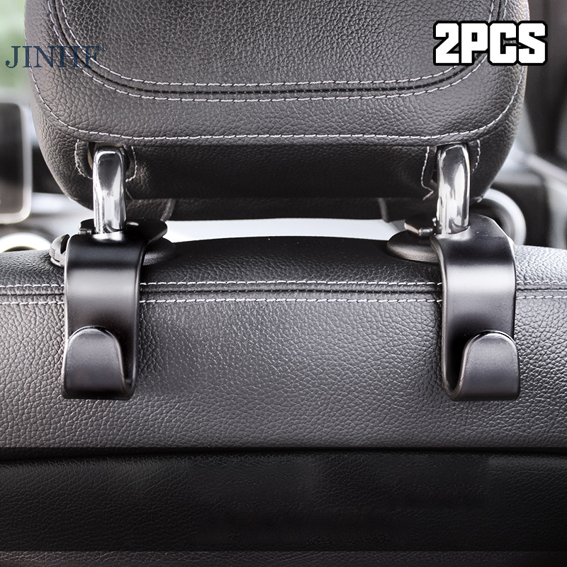 Jinhf 2 Cái / túi al Móc Ghế Sau Ô Tô Móc Ẩn Sáng Tạo Ghế Sau Ô Tô Mạnh Chịu Lực Móc Đơn Giản HOT