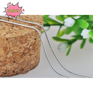 Pnpia Dài 16-28inch (40-80cm) Bạc Vòng Cổ Vòng Cổ 1 Mm Rắn Dây Chuyền Vòng Cổ Boutique
