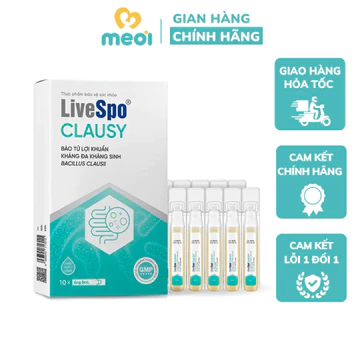 Men vi sinh LiveSpo Clausy giúp cân bằng hệ vi sinh đường ruột - hộp 10 ống x 5ml