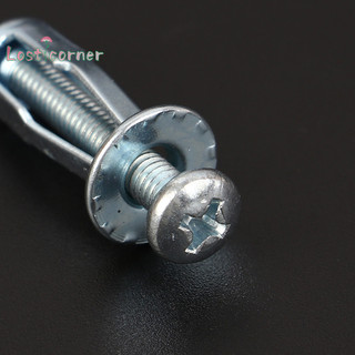 [Lostcorner] 10 Bộ M4 / M5 / M6 Jack Nuts Vít kim loại ô tô Hạt cánh hoa có vít cho da sắt tường rỗng [Mới]