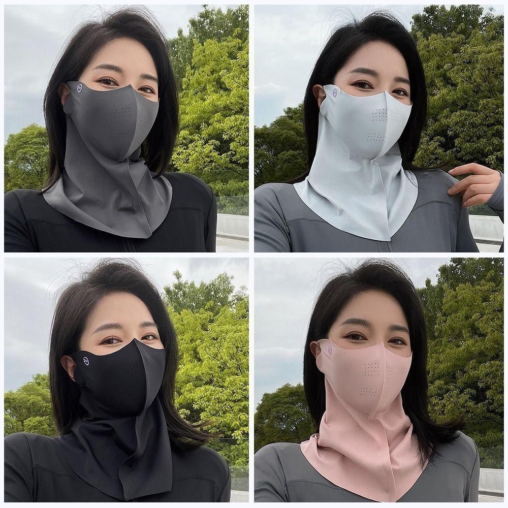 MARGEDY thời trang chống bụi Ice Silk Sun Shade UPF50+UV mặt nạ