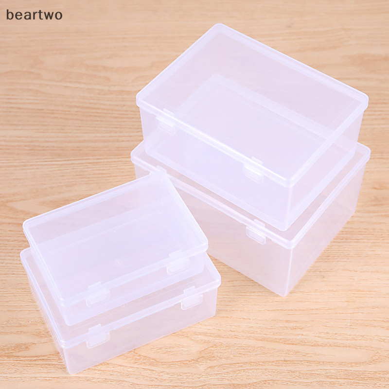 < Beartwo > Hộp Bảo Quản Mini Hộp Nhựa Nhỏ Trong Suốt Cho Các Bộ Phận Hộp Trưng Bày Trang Sức Đẹp