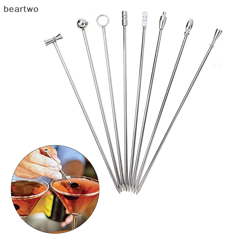 < Beartwo > 4 Que Cocktail Inox Que Trái Cây Có Thể Tái Sử Dụng Đồ Uống Mari Picks Đẹp