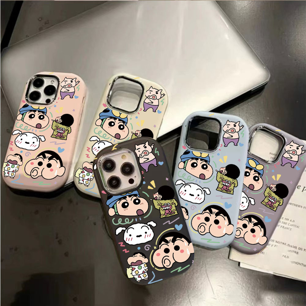 Dành Cho Realme C63 Note 50 C53 C55 C67 C51 10 C30 C31 C33 C35 C21Y C25Y C11 2021 C15 C25 C17 C12 C3 C2 8i 5 5i 6i Narzo 50 Crayon Shinchan Pet Family Mạ Ống Kính Kim Loại