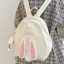 SAIA Rucks, Ba lô phong cách Preppy dễ thương, Ba lô học sinh tai thỏ bằng vải bền bỉ cho bé gái