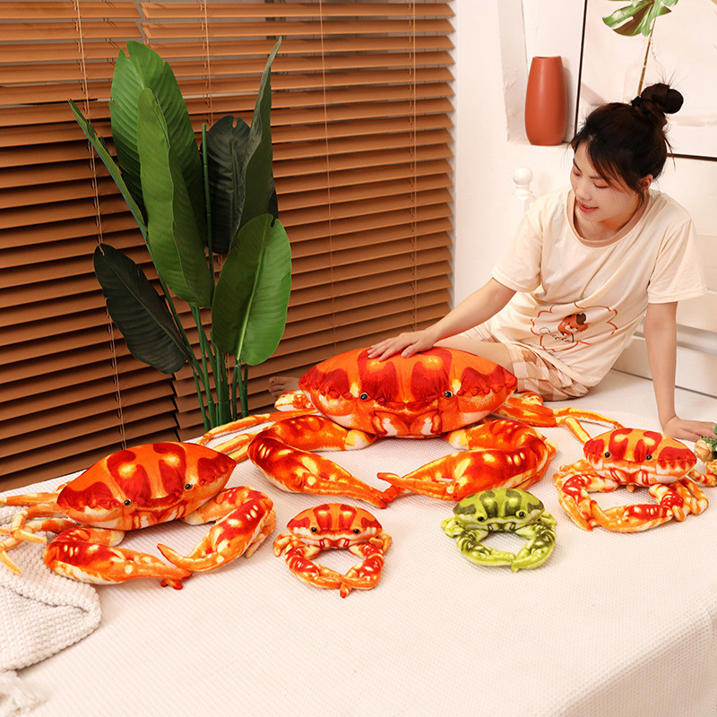 Rytanda Cua Dễ Thương Sang Trọng Đồ Chơi Cua Búp Bê Động Vật Biển Dễ Thương Gối Cua Lớn Búp Bê Động Vật Mềm Gối Cho Trẻ Em Quà Tặng Sinh Nhật Trang Trí Văn Phòng