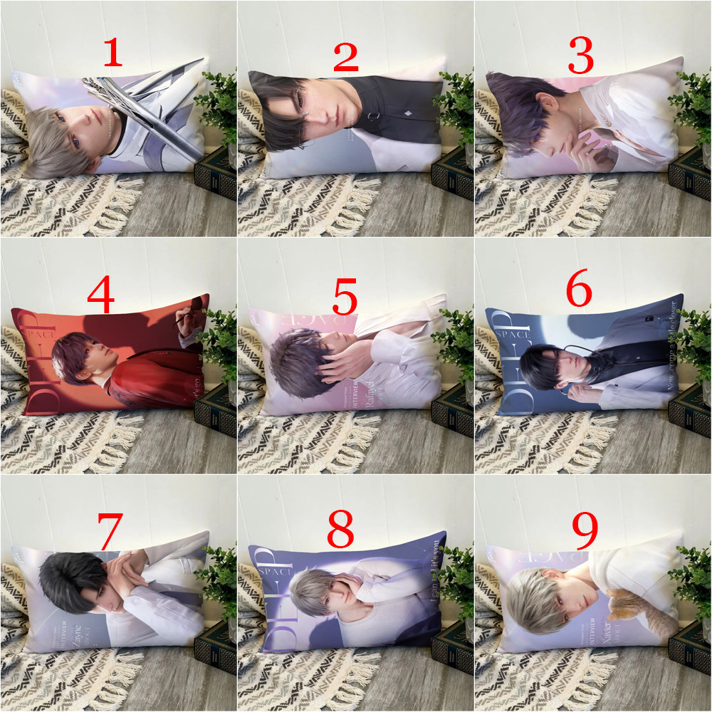 Vỏ gối hình chữ nhật Love and Deepspace Rafayel, Xavier và Zayne Vỏ đệm Polyester in một mặt Trang trí nội thất Món quà tốt nhất (Không có lõi)
