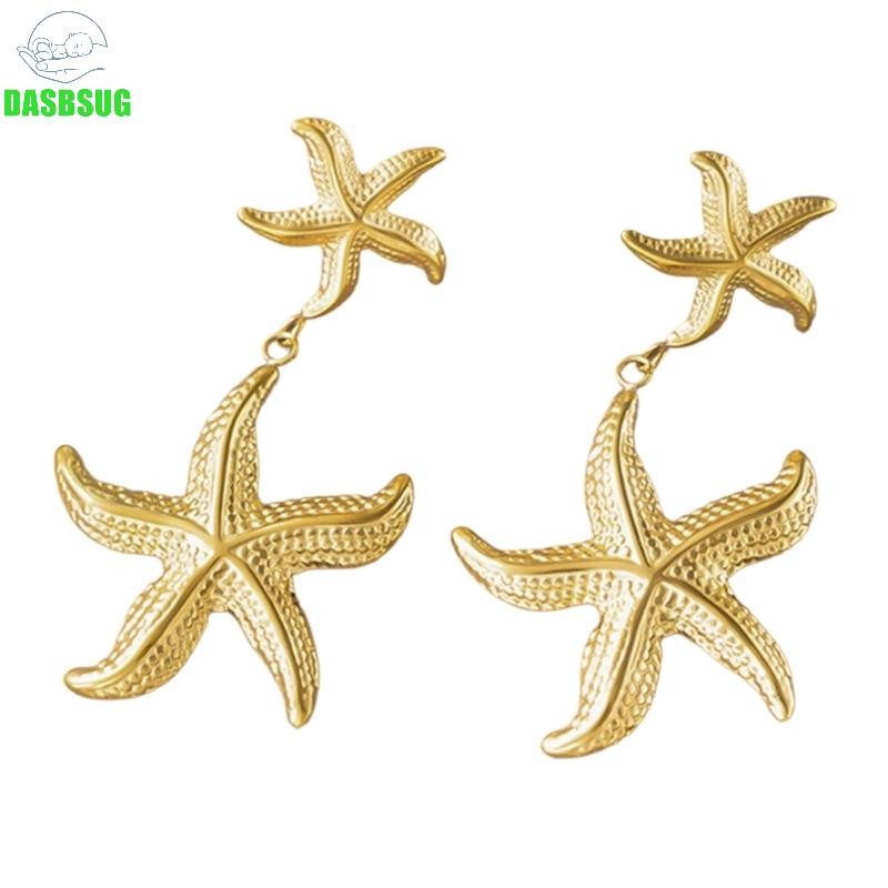 Dasbsug Thời Trang Sao Biển Thả Bông Tai Nữ Bé Gái Hình Ngôi Sao Tòn Ten Tuyên Bố Bông Tai Mùa Hè Ngày Lễ Bãi Biển Ngọc
